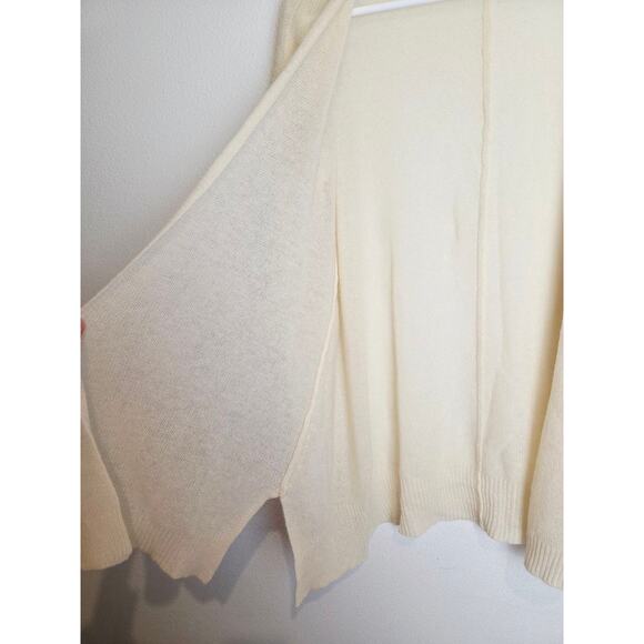 Calypso St Barth Cardigan Womens Extra Small XS 100% Cashmere Open Cream Ivory - Picture 5 of 9